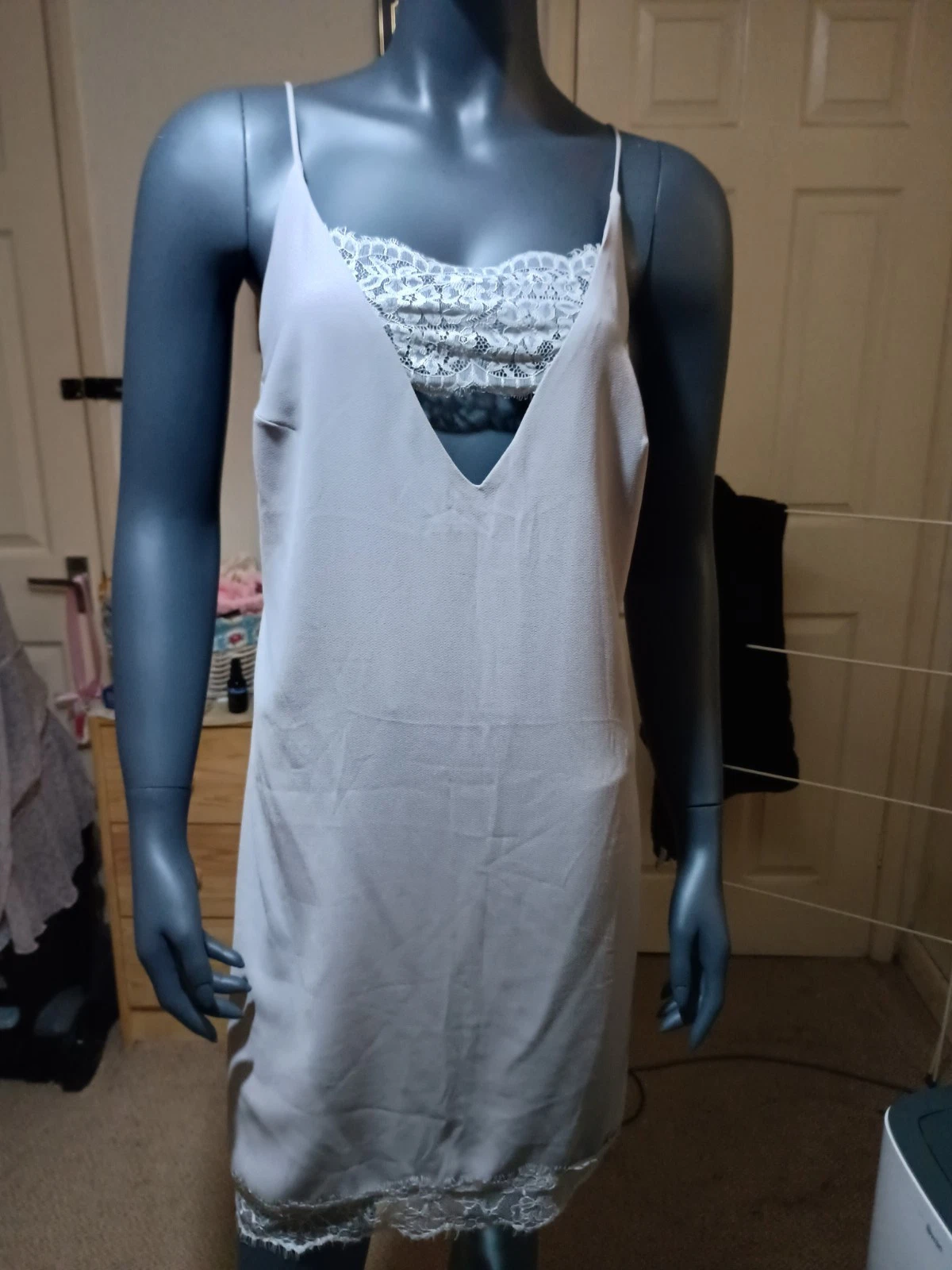 Blue/Purple Dress With Lace Size 12-14