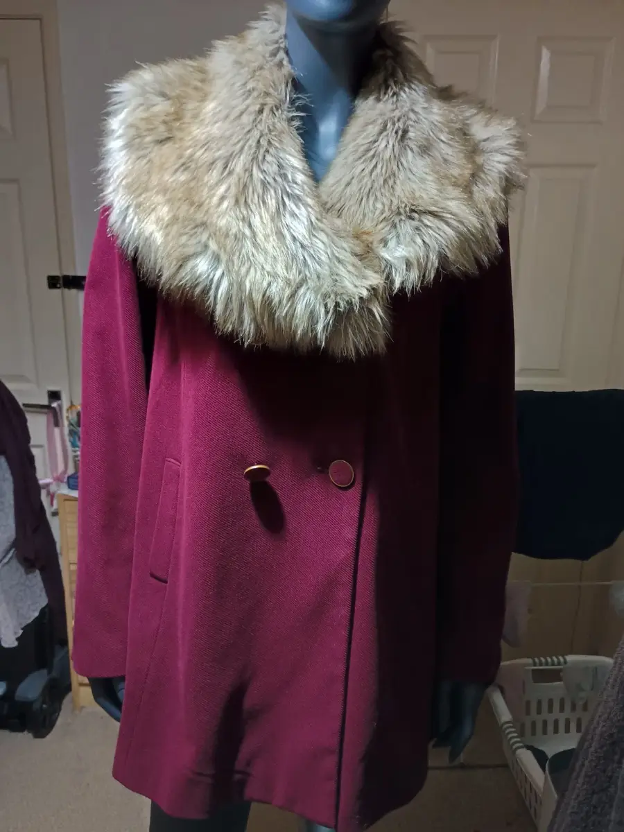Women's Dark Red/burgandy Coat Size 12