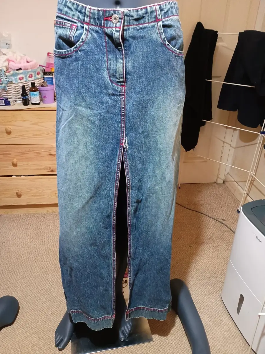 Vintage Hooch Long Denim Skirt Size 10