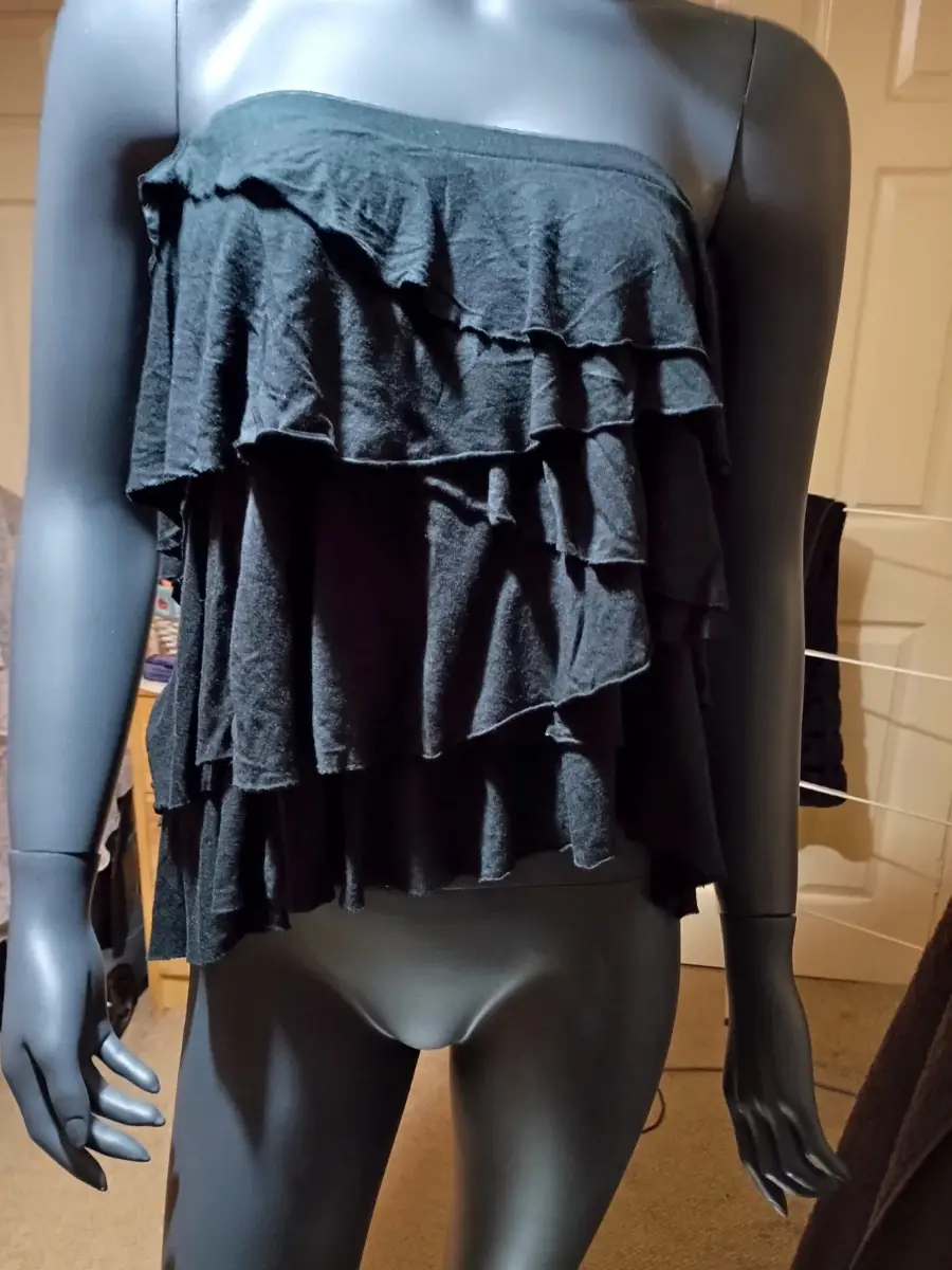 vintage love label strapless tiered top size 12-14