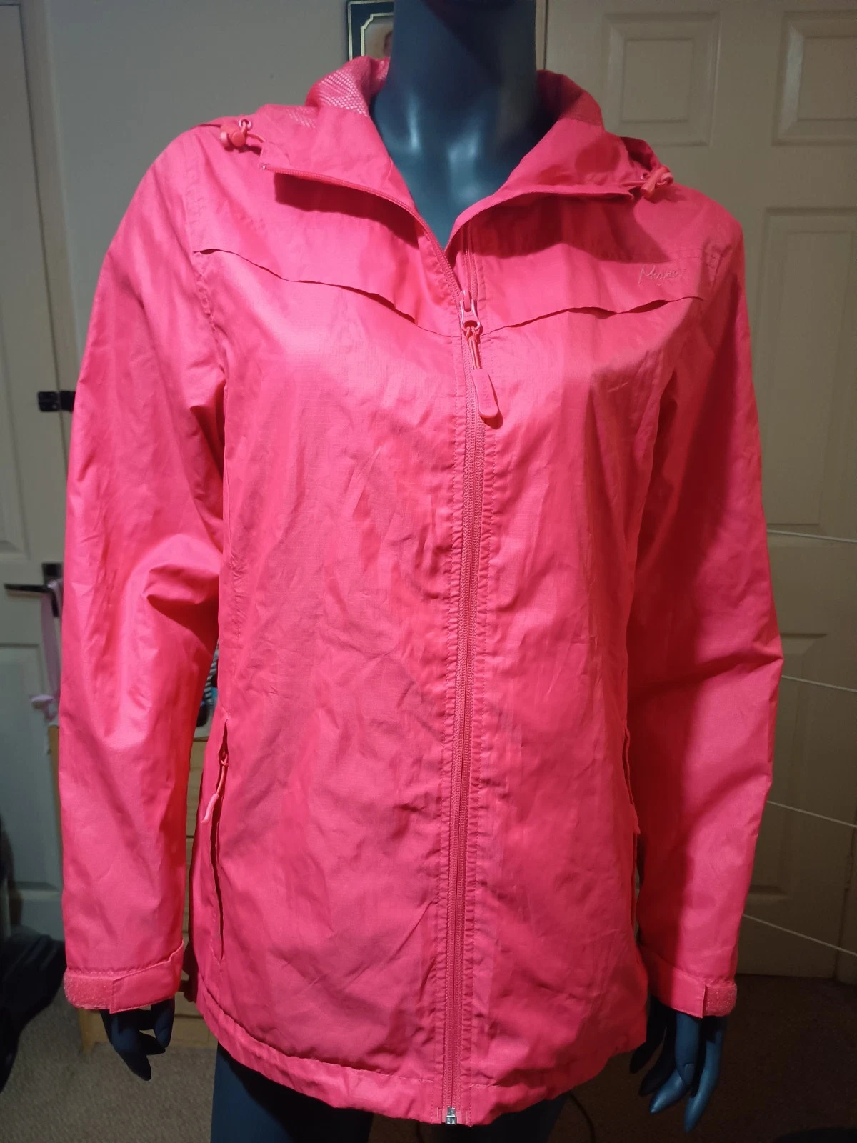 maine dark pink/red rainproof jacket size 12