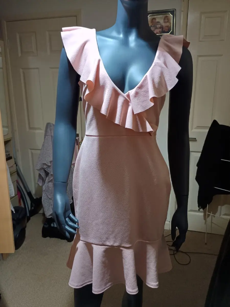 Pink Ruffly Dress Size 12-14
