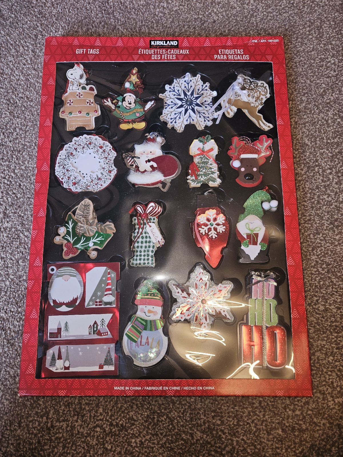 Kirkland Signature Holiday Gift Tags Disney Peanuts Christmas 85 Pieces New