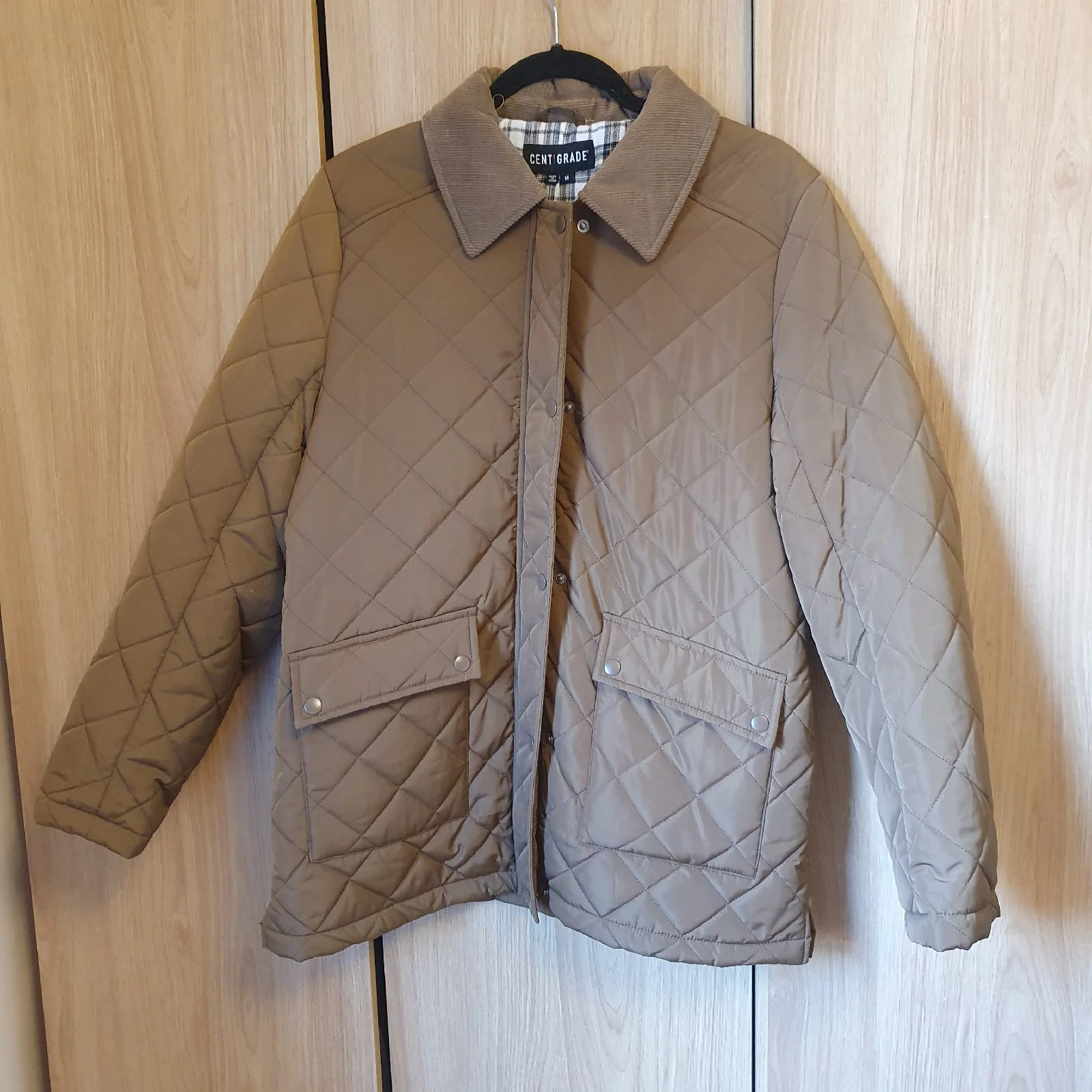 Centigrade Quilted Jacket Country Classic Cabincore Western Size M Light Brown