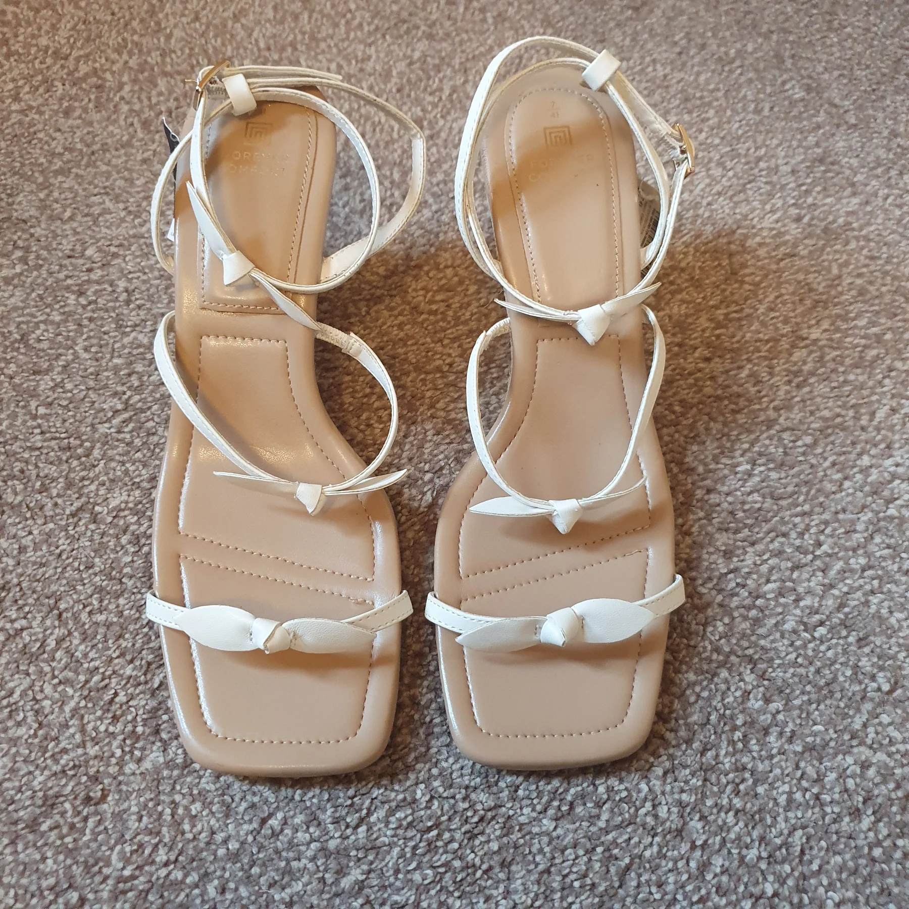 Next Wedge Sandals Strappy Hessian Bows Summer Chic Holiday Neutral Size 7 BNWT