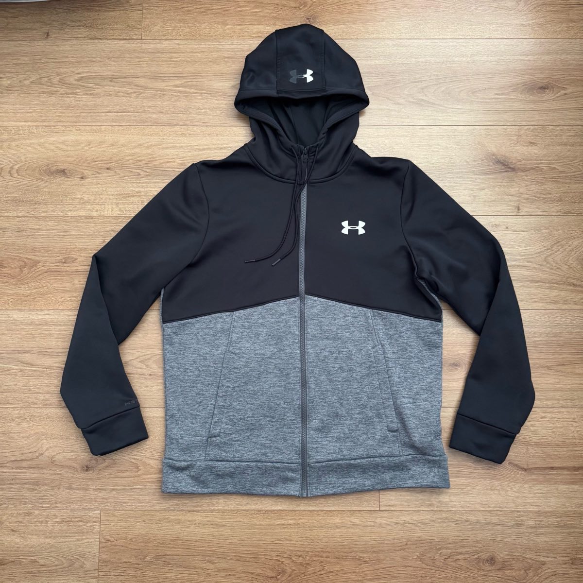 Under Armour ColdGear Black Grey Storm Full-Zip Hoodie Gorpcore