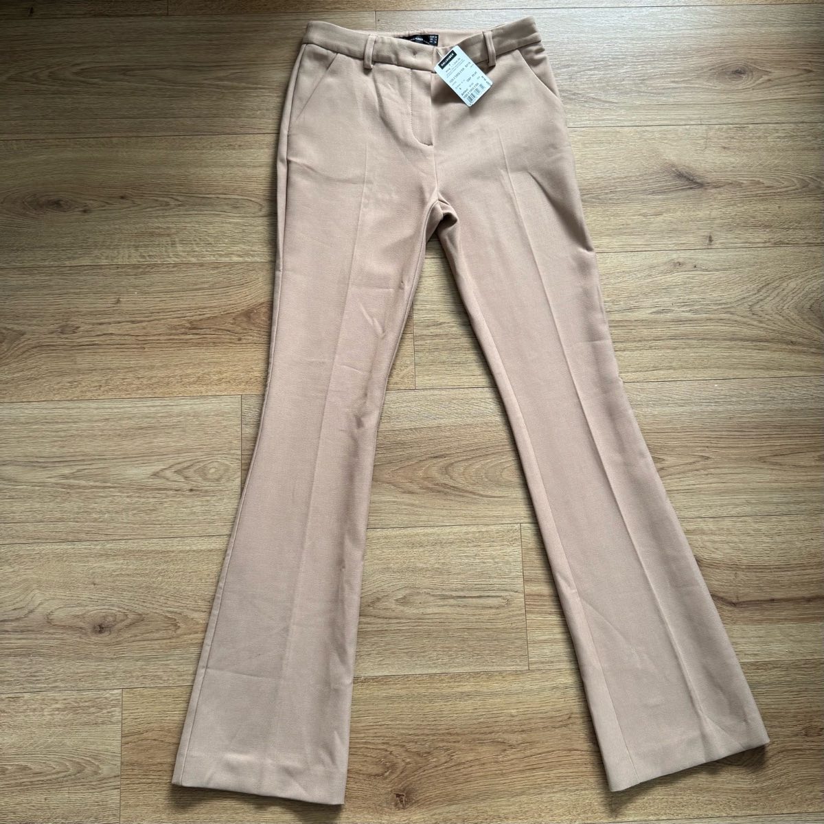 BNWT New Hallhuber Camel Beige Flared Tailored Trousers Pants Size 6 Old Money Minimalist
