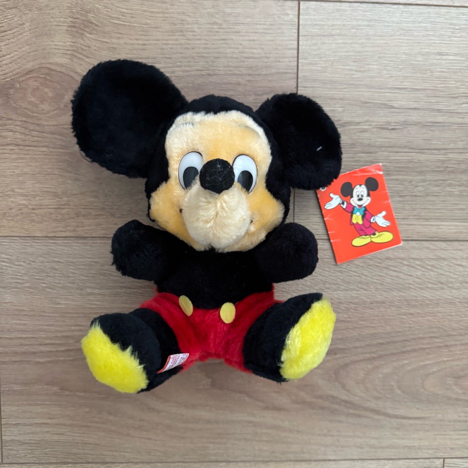 Vintage Disney Mickey Mouse Bean Bag Plush Plushie Soft Toy New With Tags Collectable Retro Rare