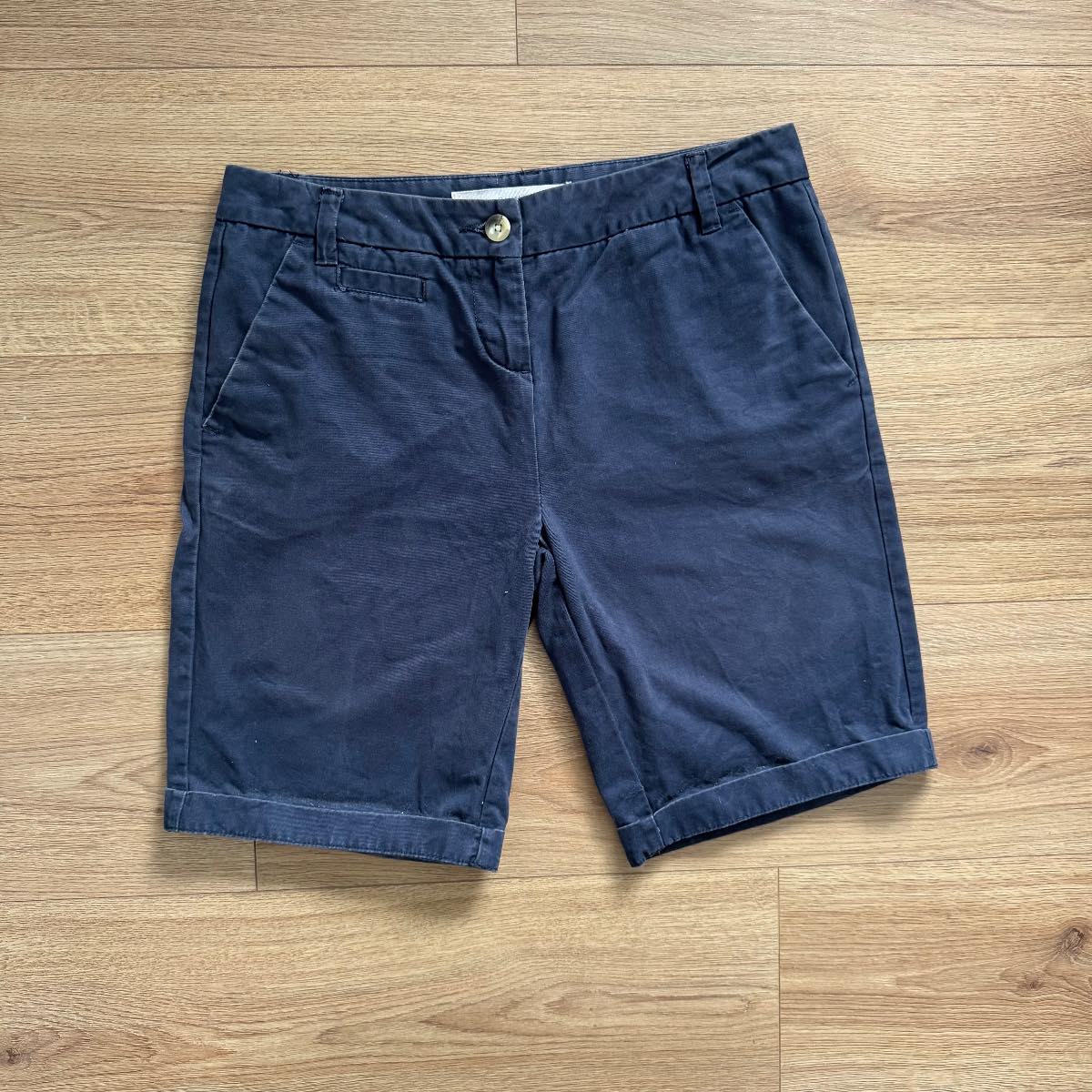 Next Navy Blue Low Rise Cotton Chino Short
