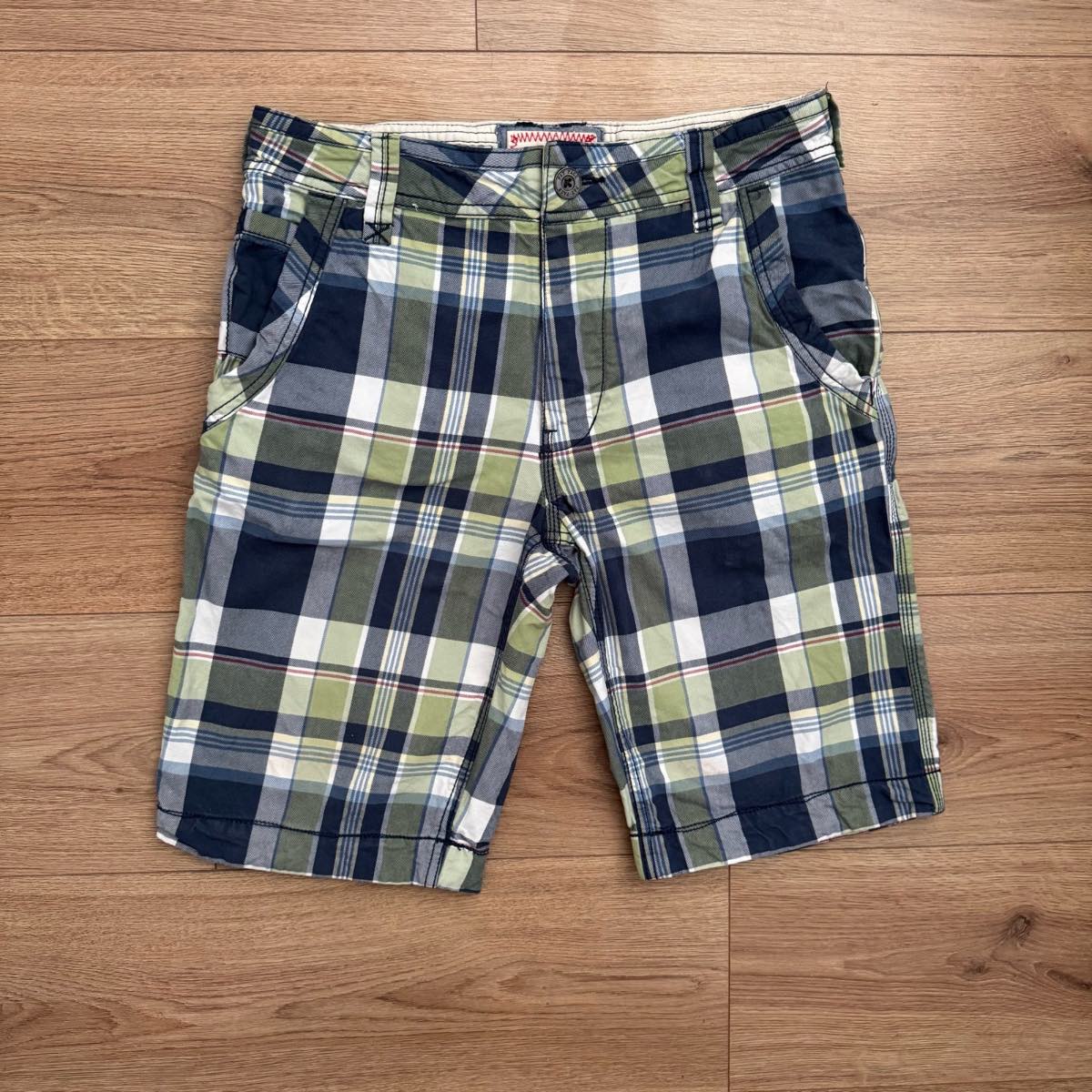 Y2K Style Fat Face Men's Cotton Plaid Checked Shorts — Size W30