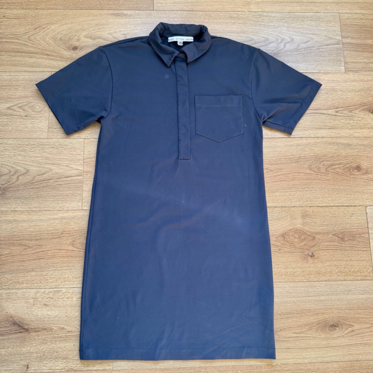 & Other Stories Classic Navy/Charcoal Polo Shirt Dress T-shirt Dress (Mini Length) Size 8 Tenniscore