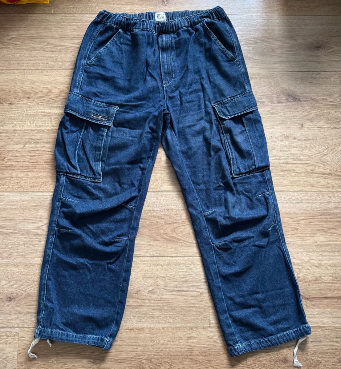 Y2K Style BDG Urban Outfitters Navy Blue Denim Cargo Utility Pants Jeans Skate Baggy W30