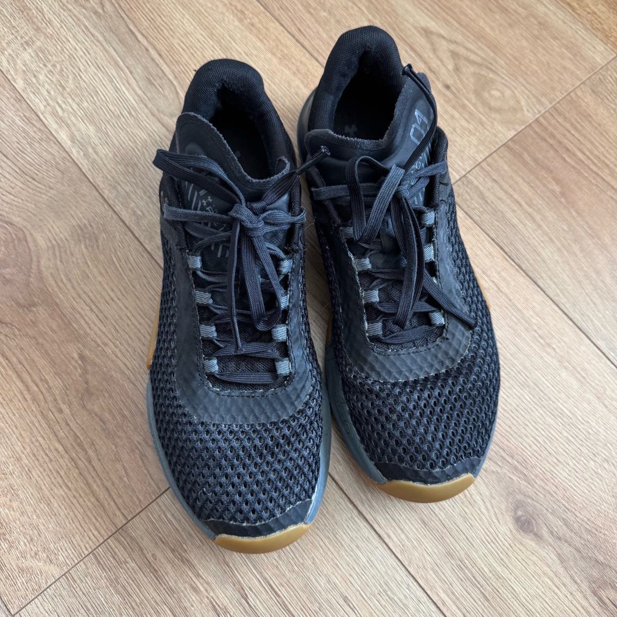 Under Armour Black TriBase Reign 4 Training Shoes Trainers Size 7.5 Gym Hyrox