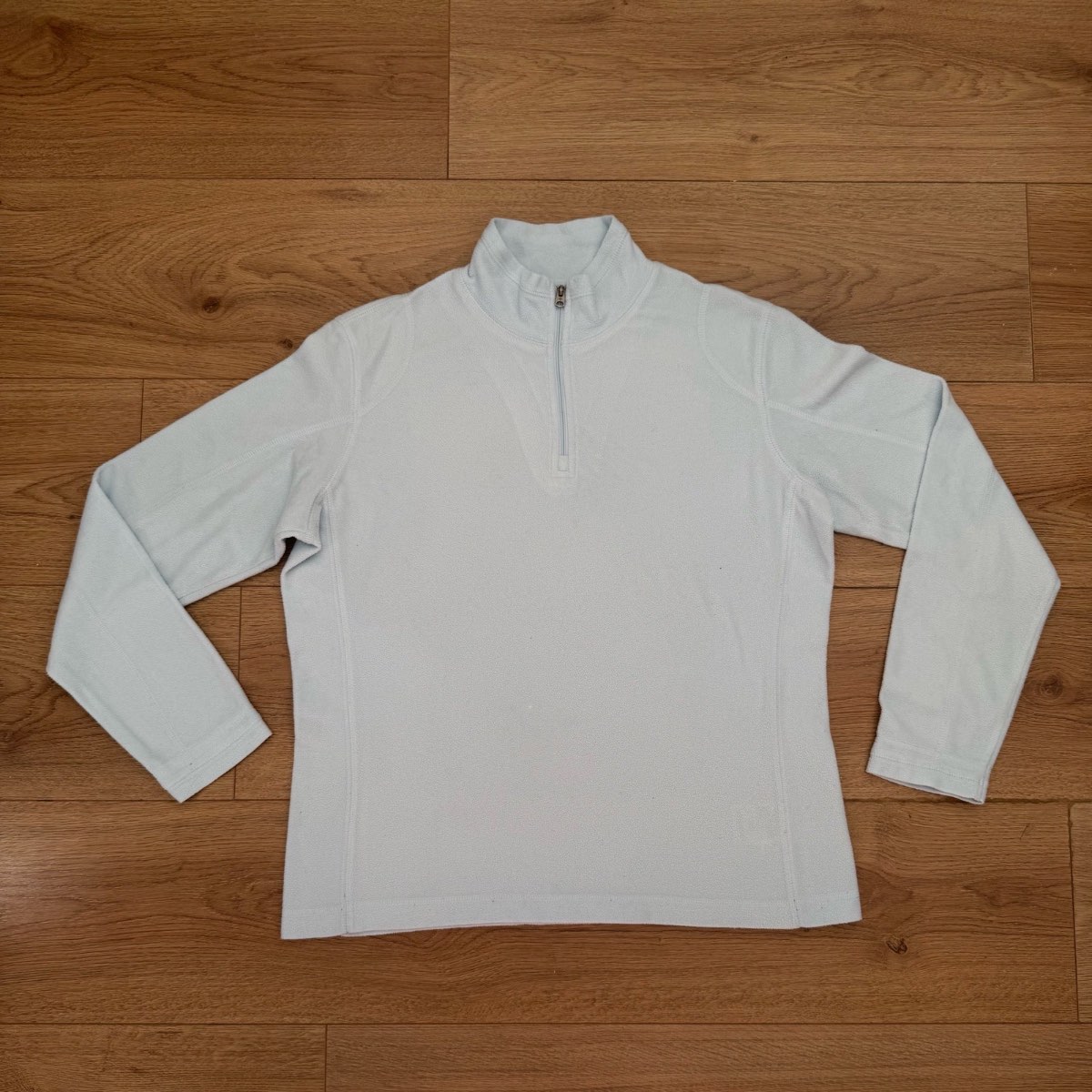 Columbia Baby Blue 1/4 Quarter Zip Microfleece Pullover Jumper Size L Gorpcore Hiking