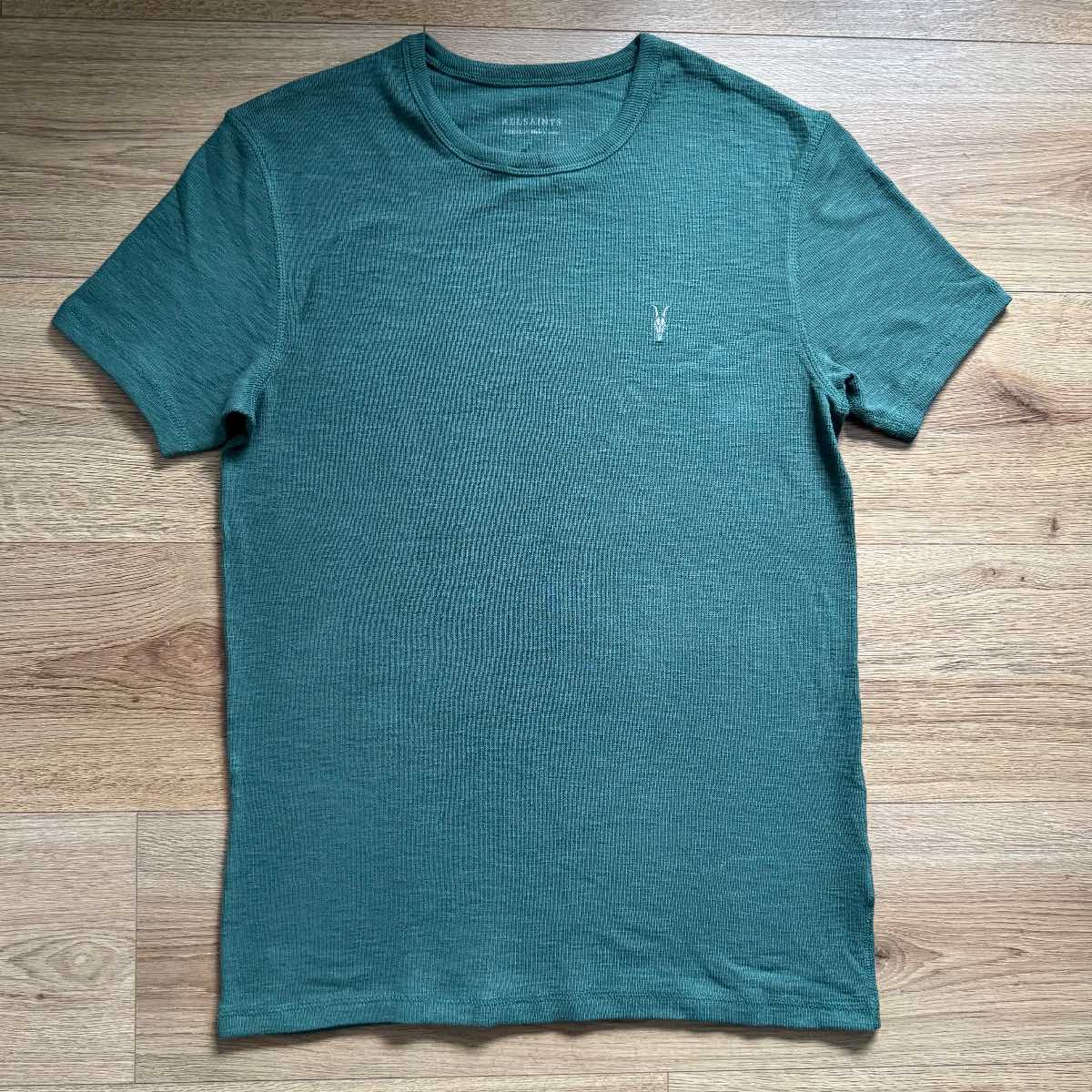 AllSaints Classic Crew Neck Cotton T-Shirt - Dark Green Size XS