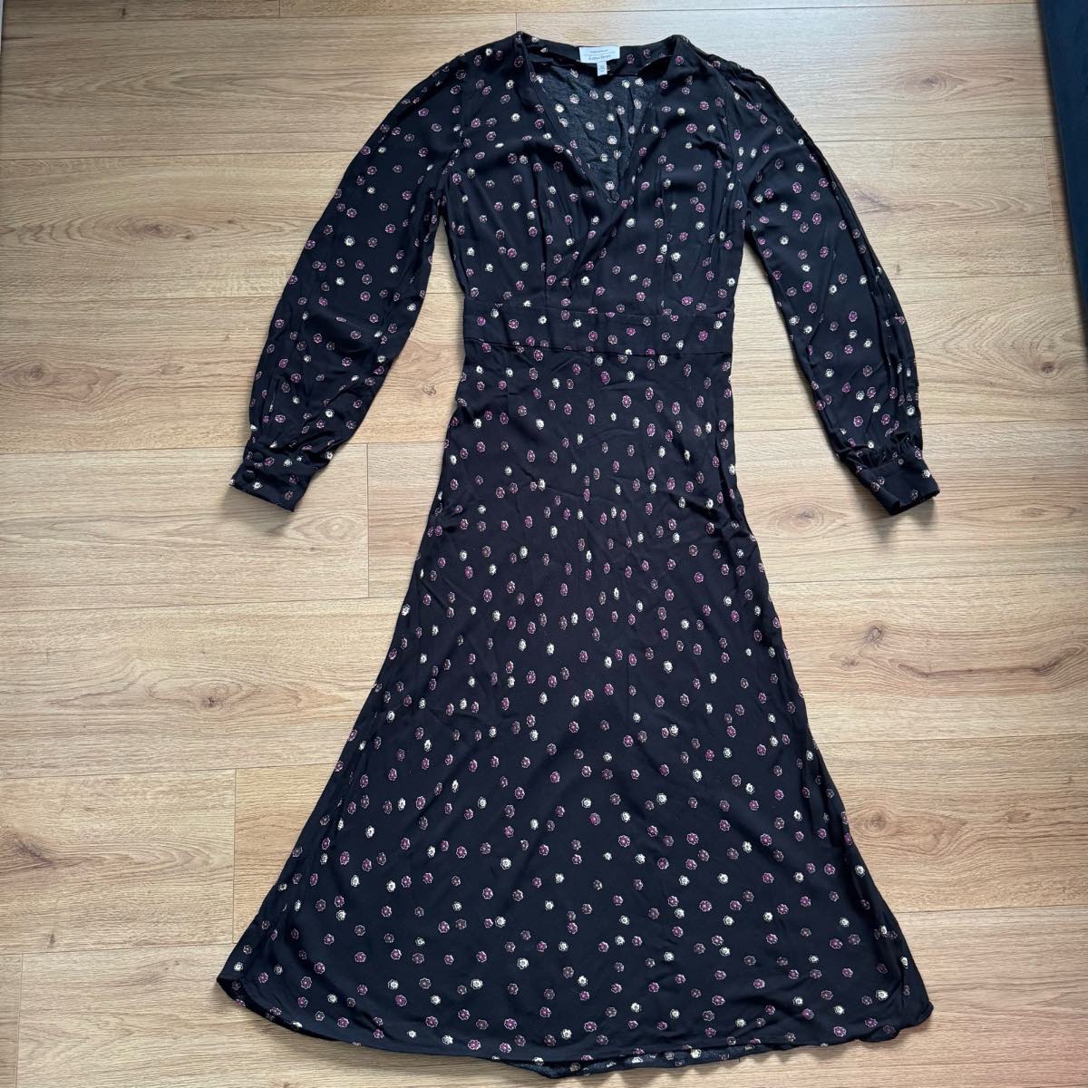 & Other Stories "Paris Atelier" Ditsy Floral Midi Dress Boho Size 10 Whimsical Whimsy