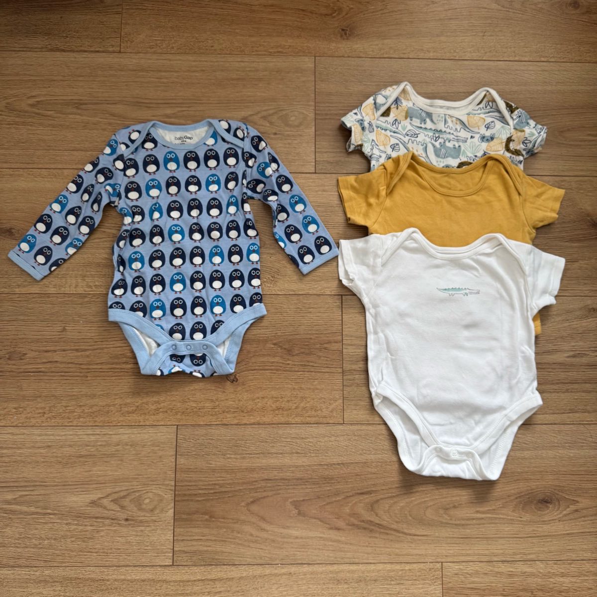 Baby Bodysuits / Vests Bundle - Cotton 4 Pack Gap Mothercare 6-9 Months Animal