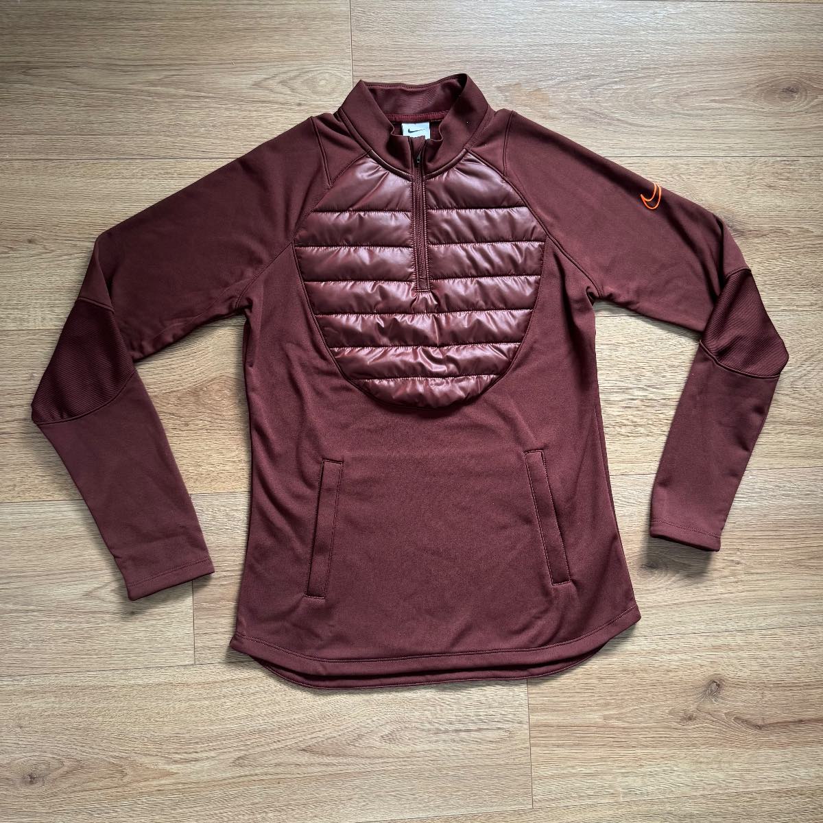 Nike Maroon Therma-FIT 1/4 Zip Running Top / Mid-Layer Jumper Gym Sports