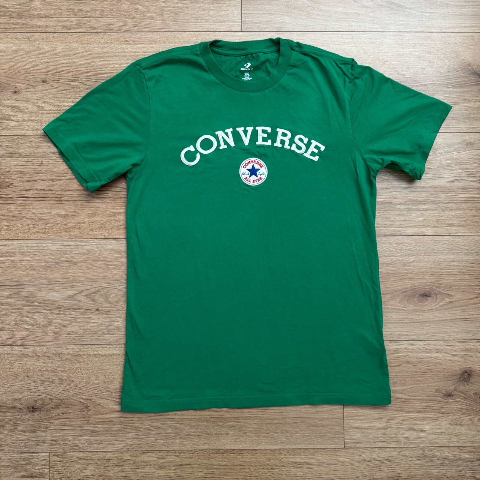 Converse All Star Graphic Cotton T-Shirt Tee Green Size Small