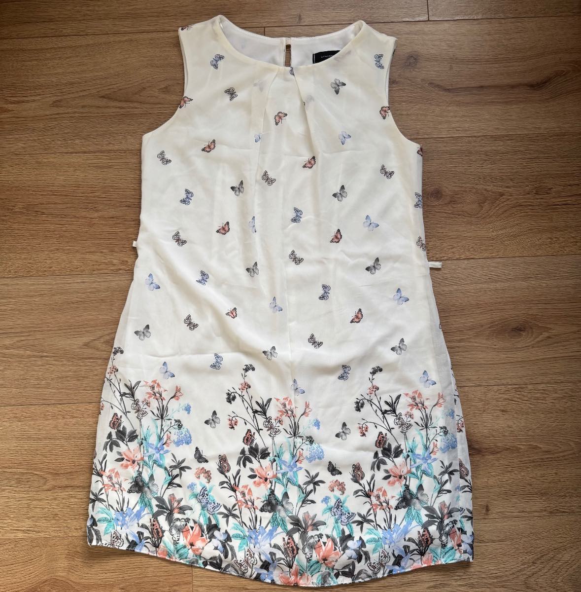 Fresh & Flowy Floaty Primark Butterfly and Floral A-Line Mini Dress Cottagecore Fairycore Size 10
