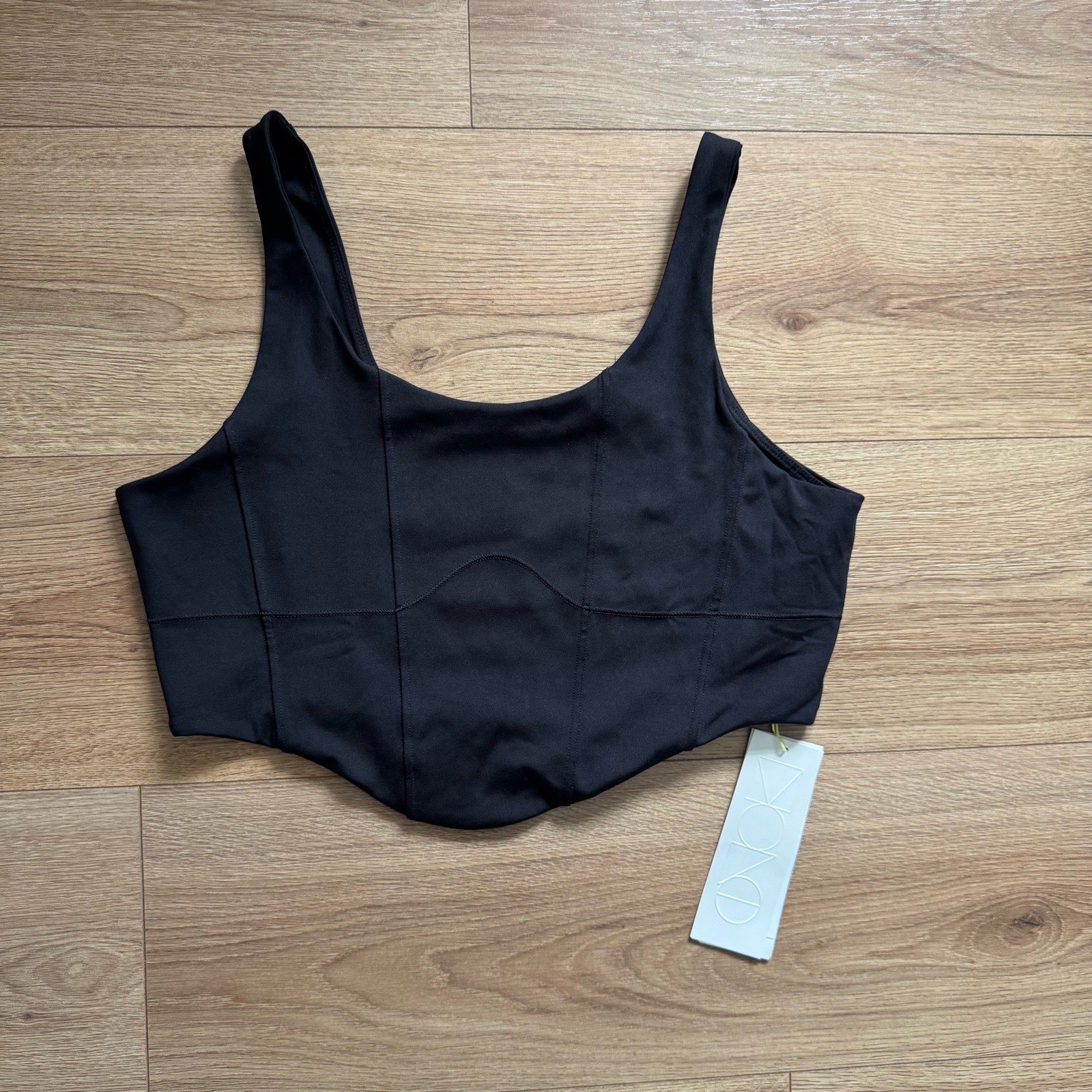 Brand New H&M Move Black Active Crop Top Sports Bra Gym Yoga Pilates