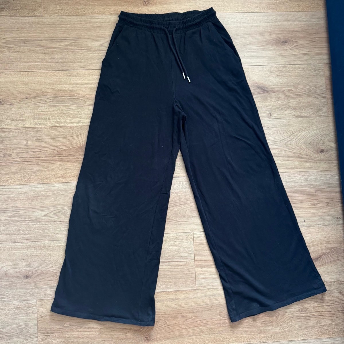 Zara Black Wide Leg Joggers / Lounge Trousers Pants Size M