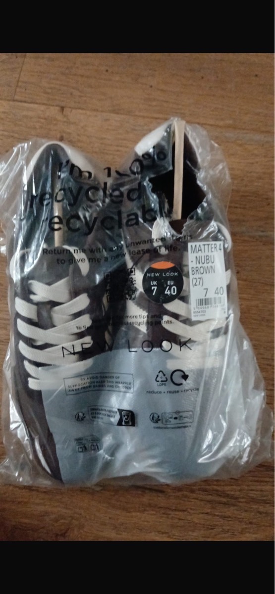 New Look Brown and white trainers/shoes