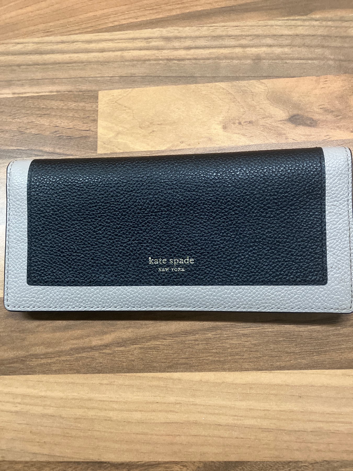 Kate Spade New York Margaux bi fold  wallet black and taupe