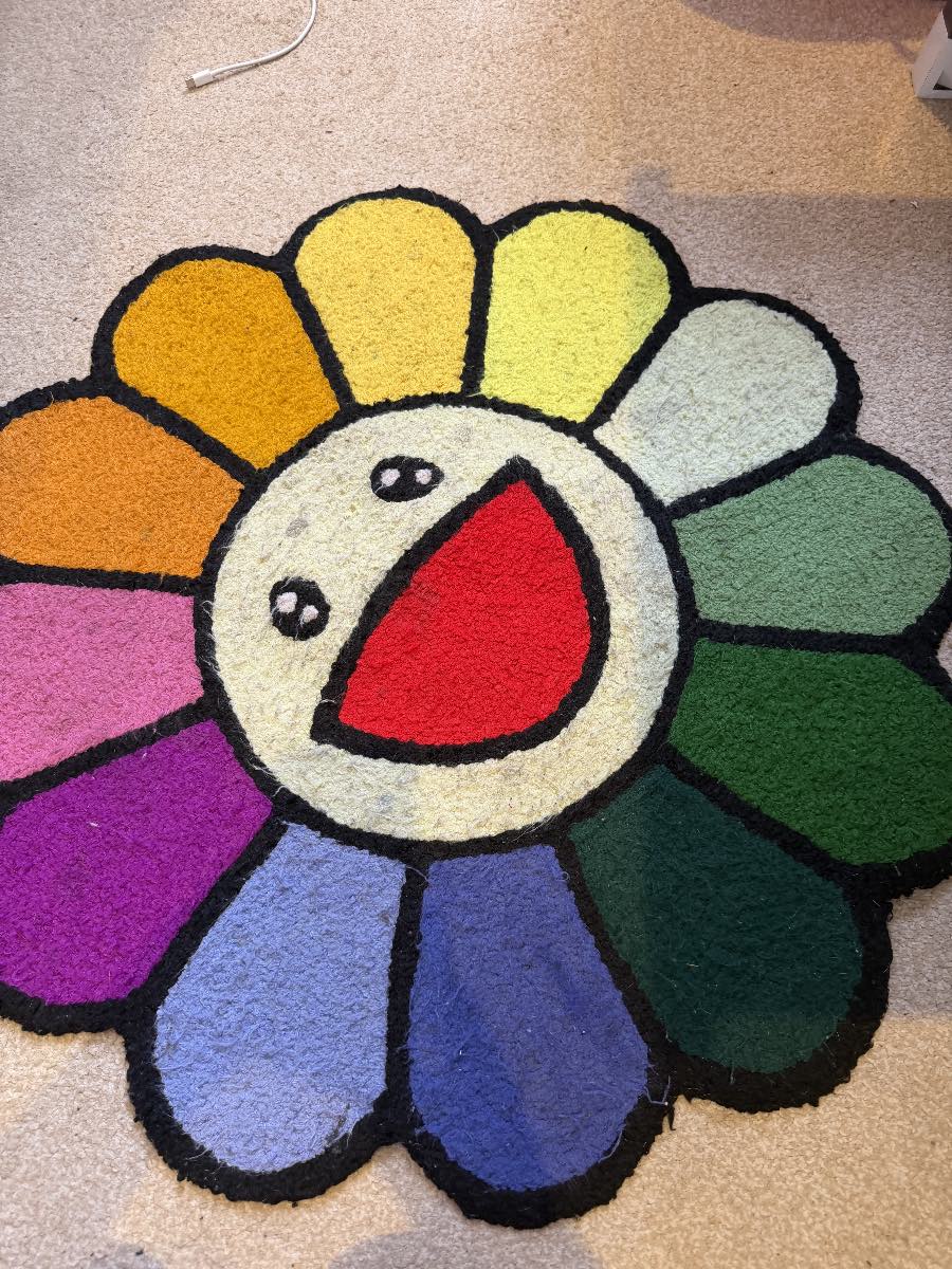 Takashi Murakami Rug – Colourful Flower Design