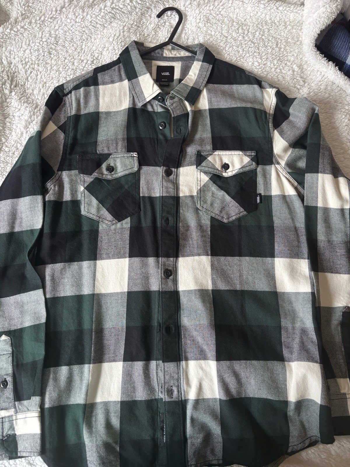 Vans soft cotton checked shirt - size medium