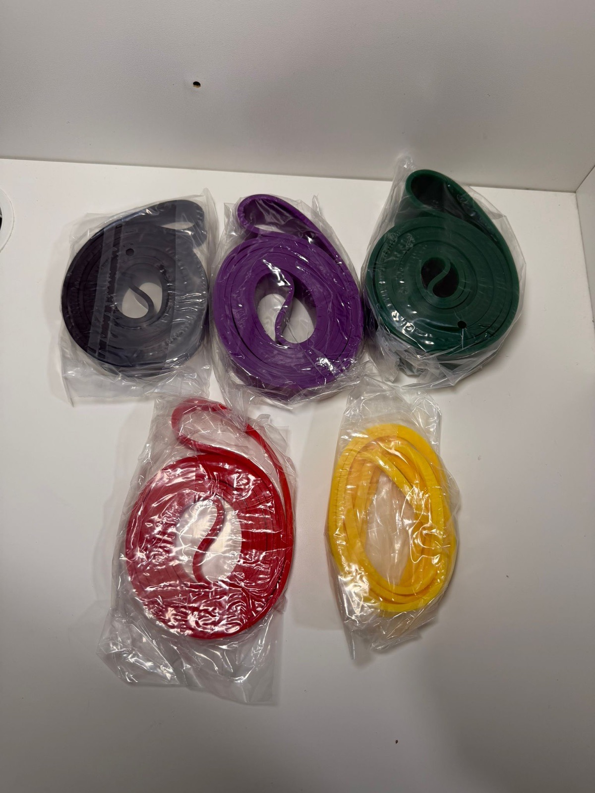 Set of 5 Heavy Duty Pull Up Resistance Bands Assisted Exercise Gym Fitness Bands