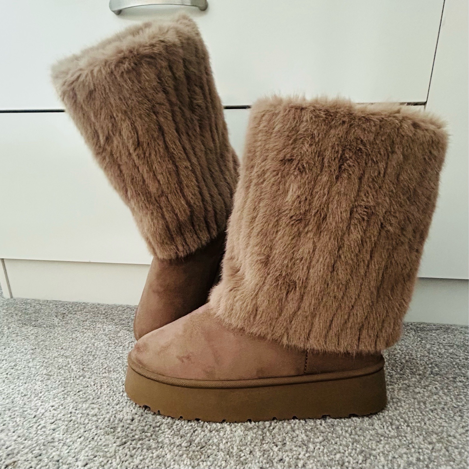 Warm fluffy boots