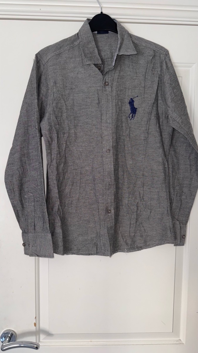 Polo Sport Ralph Lauren Men’s Grey Oxford Shirt – Size S