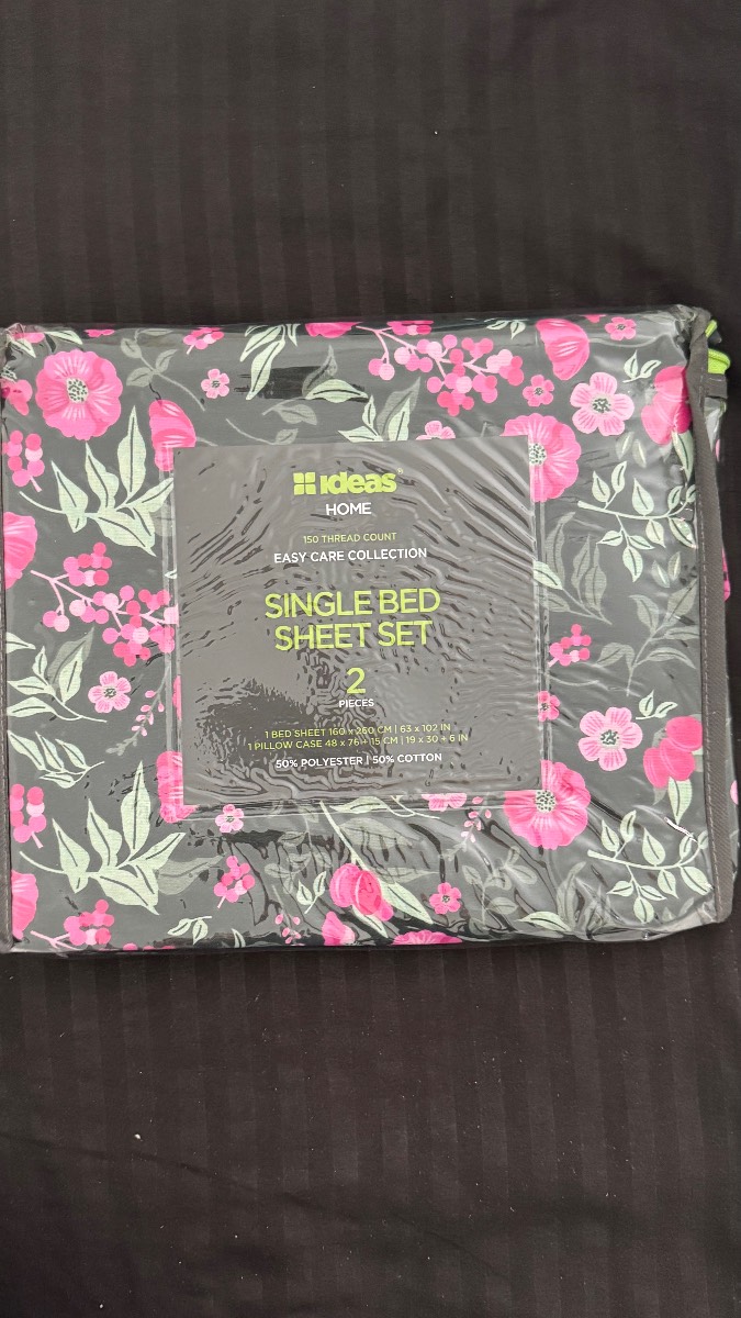 Gul Ahmed- Ideas Home Single Bed Sheet Set - Floral - New & Sealed