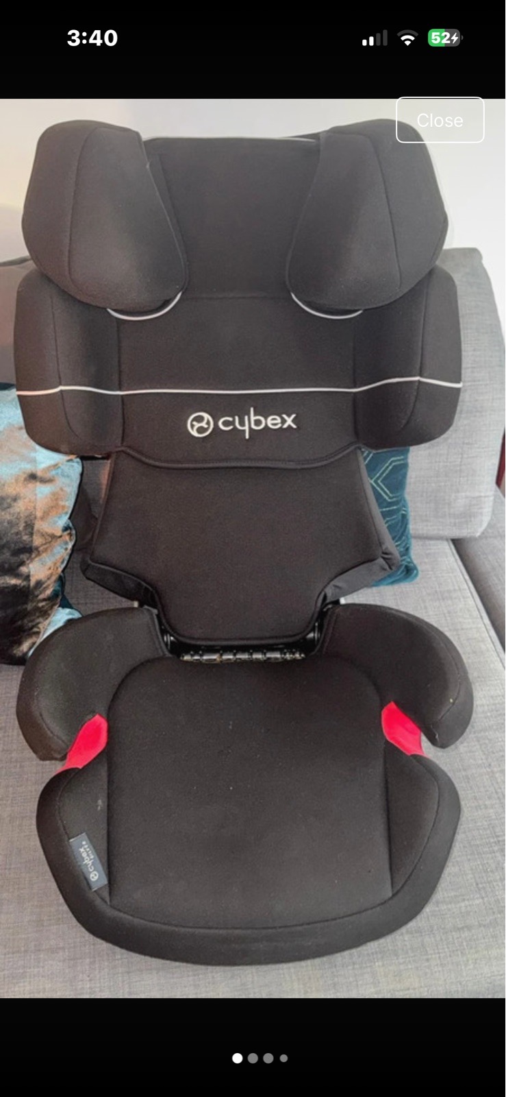 Cybex Solution X-fix isofix Car Seat 15-36kg - Pure Black