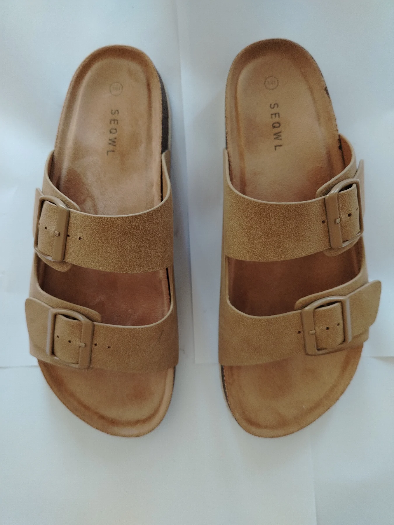 Men's Sandals with Buckles in Taupe