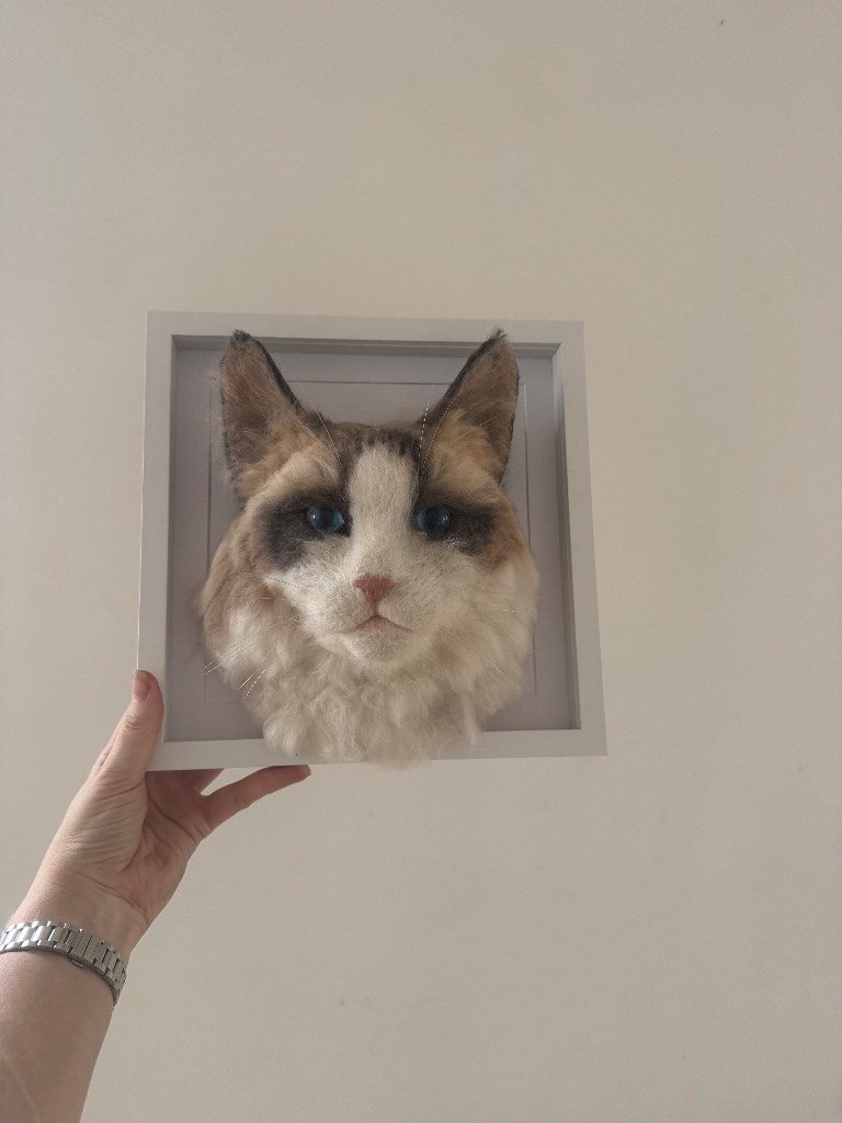 Felted animal head
