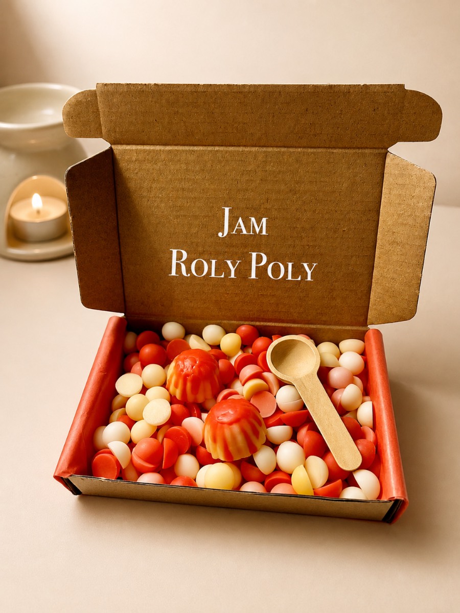 Jam Roly Poly wax melt scoopie box 100g vegan