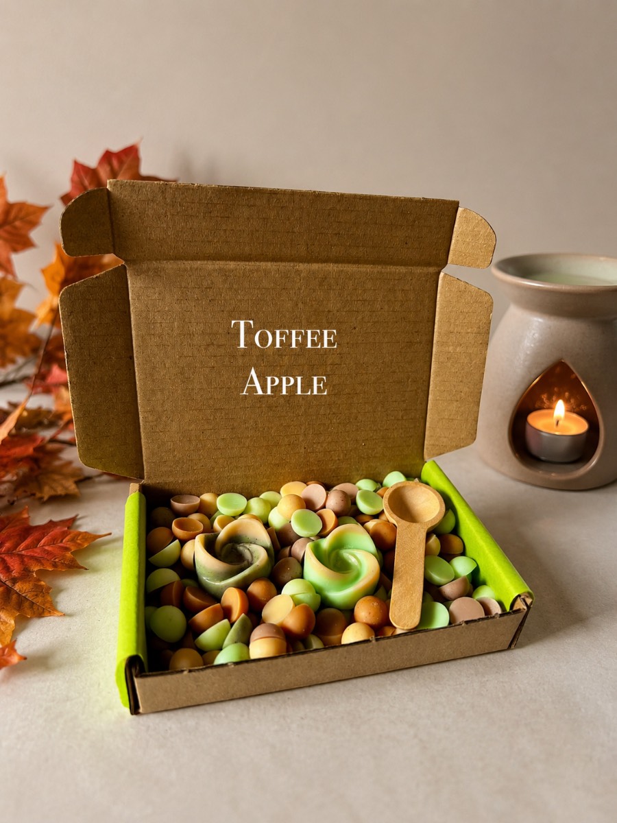 Toffee Apple scented wax melt scoopie box 100g vegan