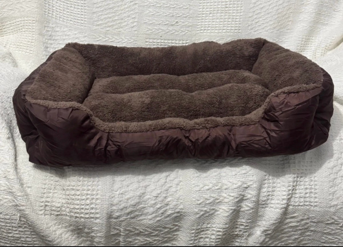 Large Dog Bed Washable Calming Rectangle 80×60×18cm