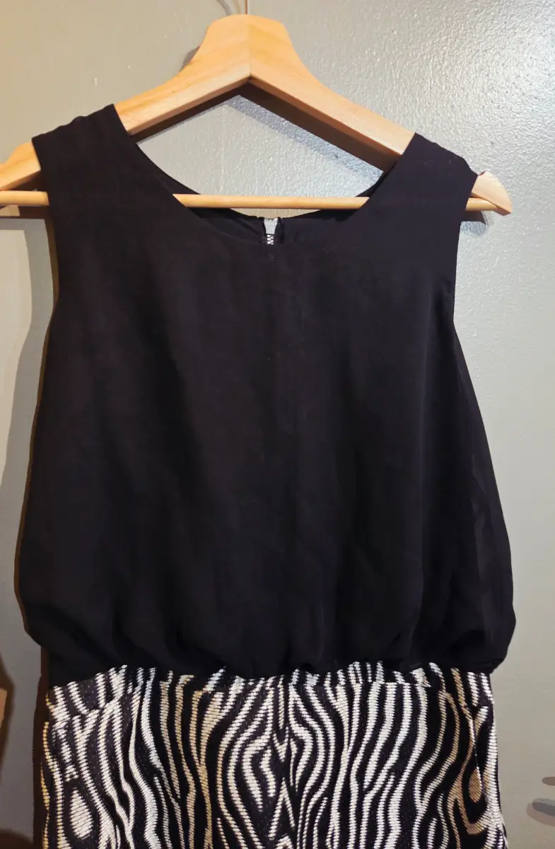 Next Black & White Zebra Print Sleeveless Dress size 10