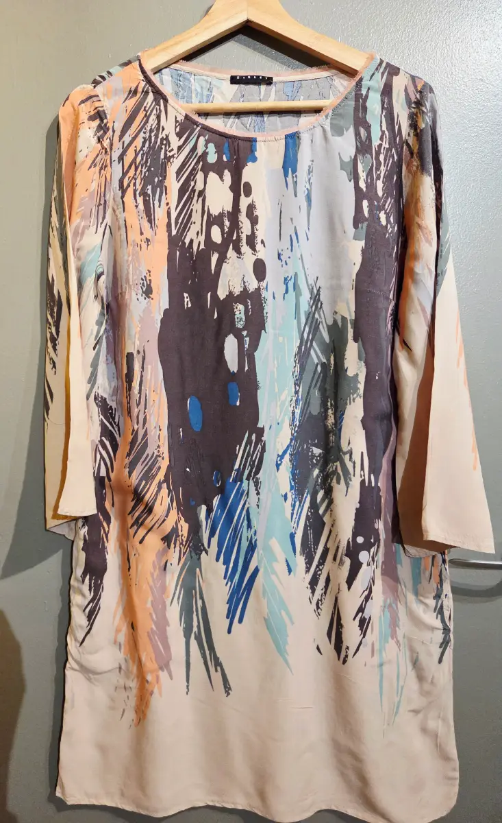 Sisley Pink Patterned Dress / Tunic – Unique Piece- size M