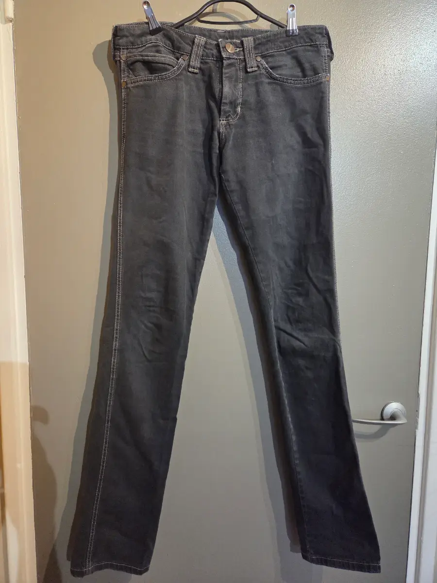 Wrangler Washed Black Straight Leg Jeans
