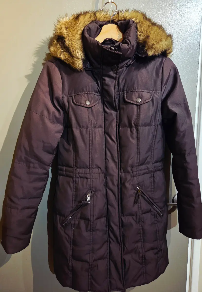 Esprit Brown Down/Feather Jacket – Size 8 – Warm & Stylish