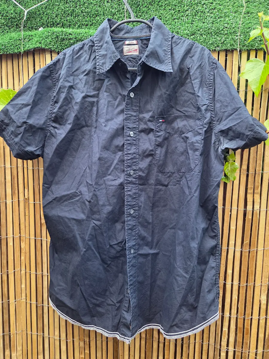 Tommy Hilfiger Slim Fit Stretch Shirt – Blue – Size M – Classic Smart Look