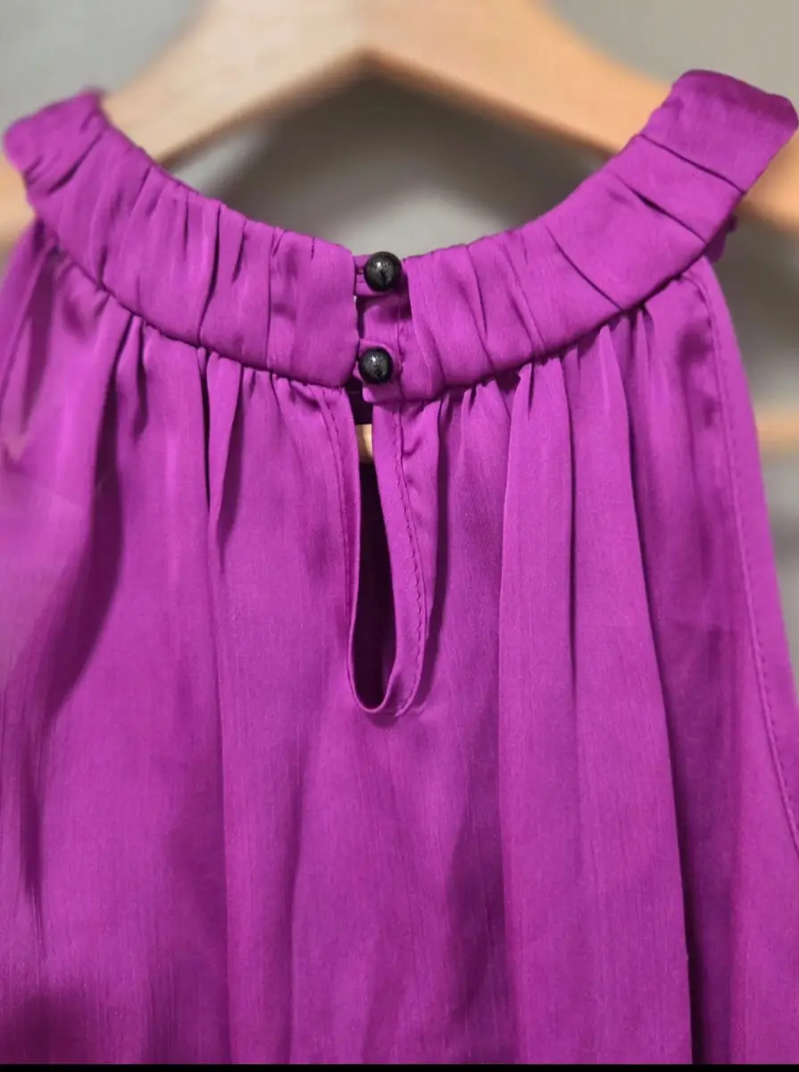 Special occasion - River Island Purple Sleeveless Top – Size 8 – Satin Look