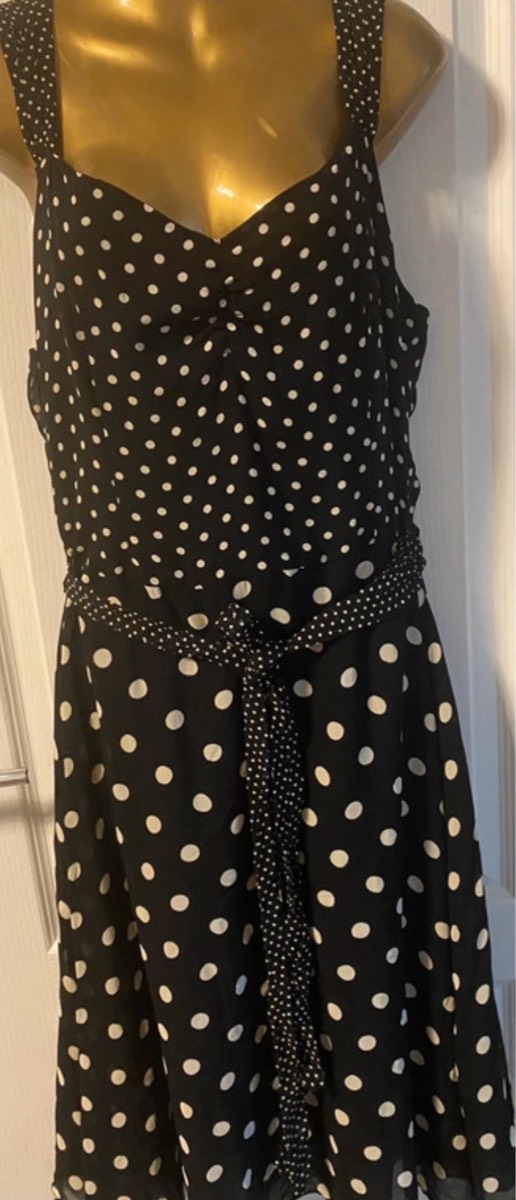 Summer smart wear/office spotted dress uk 16