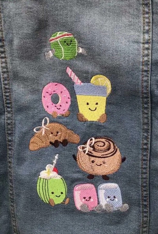 Ladies upcycled denim jacket uk size 6