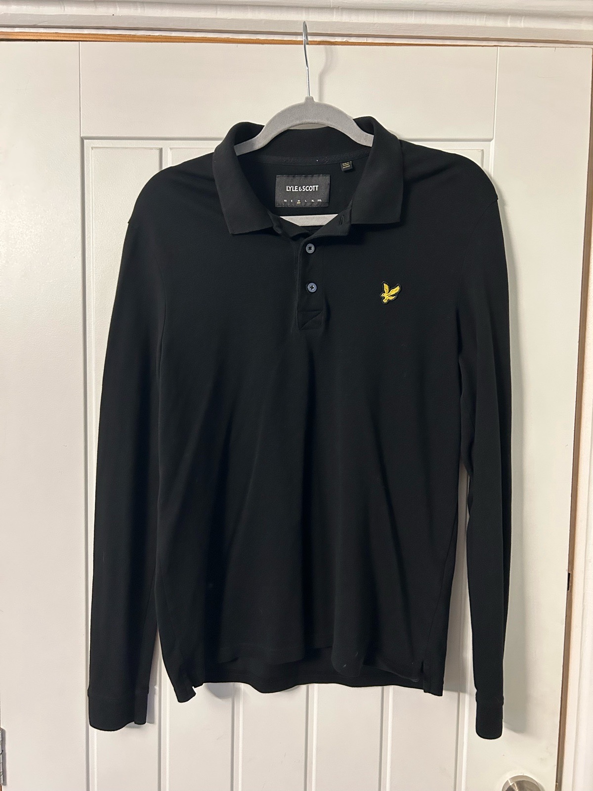Lyle & Scott Long Sleeved Polo, Size Medium.