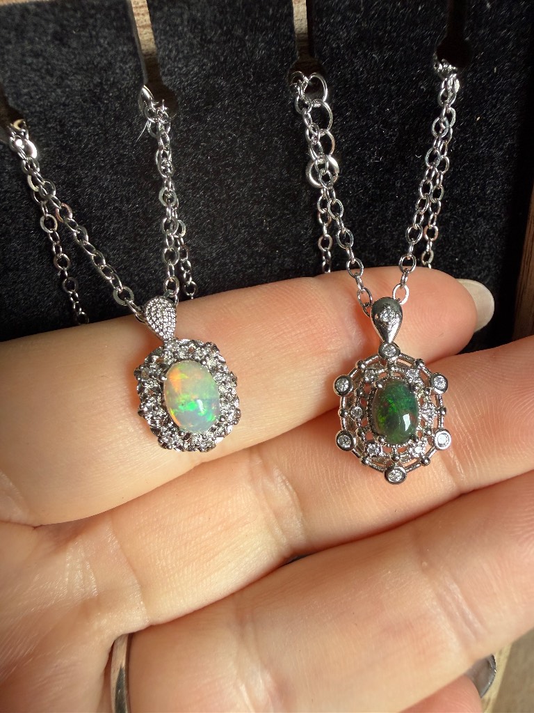 Crystal opal necklaces